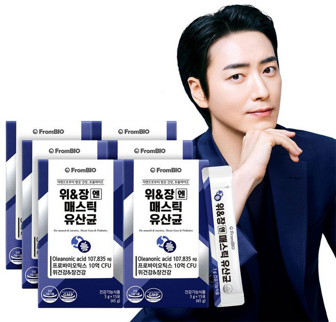 위장엔 매스틱 유산균, 45g, 6박스