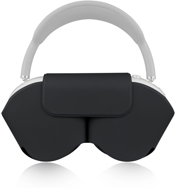 SOULWIT 스마트 케이스-호환 에어팟 맥스 AirPods Max 저전력 모드 지원 보호용 자석식 PU 가죽 커버, 1개, Space Gray