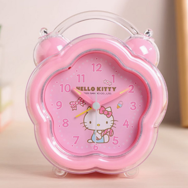귀여운 케릭터가 있어 자꾸 보고싶은 헬로키티 음악 알람 탁상시계, 핑크