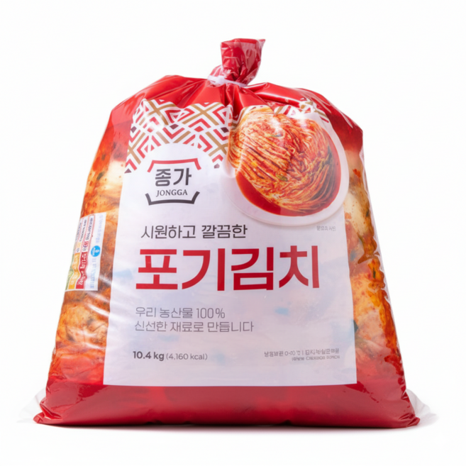 종가 중부식 포기김치 김장 배추김치 10.4kg 국내산, 1개