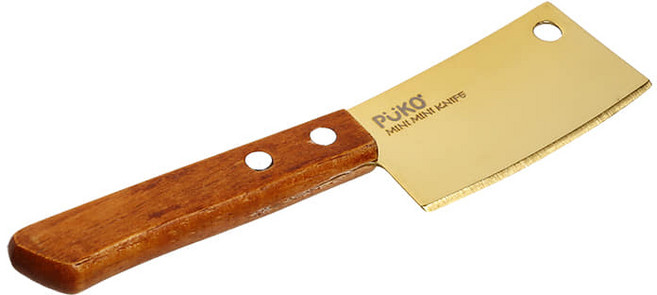 미니 푸코 도끼칼 5종 캠핑 미니칼 디저트칼 중식도, 우드핸들 로즈골드