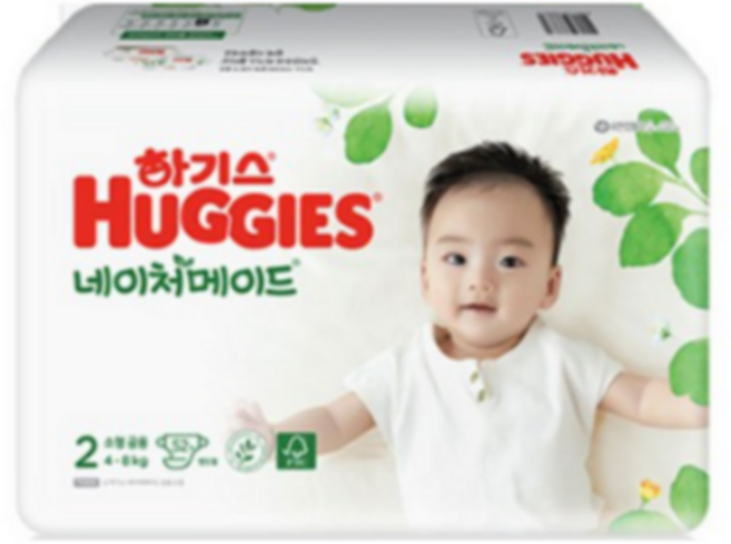 기저귀 하기스 밴드 2단계 소형 공용 52매 1팩