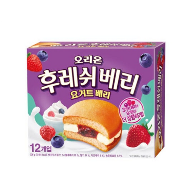 오리온 후레쉬베리 요거트베리, 336g, 3개
