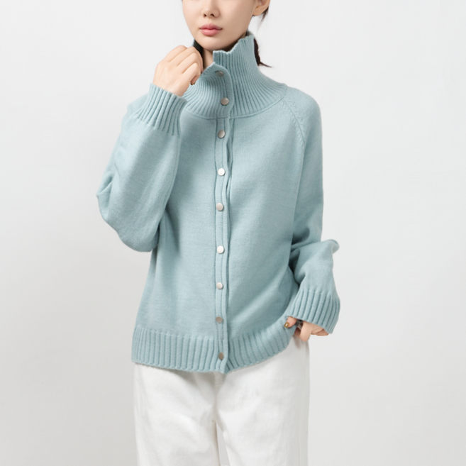 클레이스 데일리 하이넥 니트 가디건