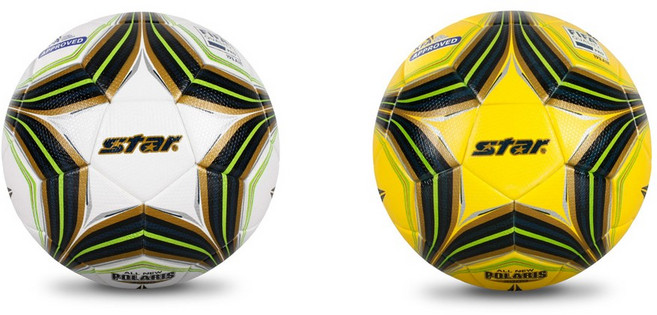 스타 축구공 더 폴라리스 3000 SB165TB 5호 흰색 노랑, 1개