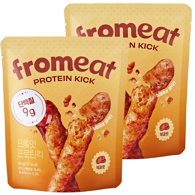[다이어터 간식] 프롬잇 프로틴킥 약과맛 고단백 과자 캬라멜st 인절미맛, 2개, 40g