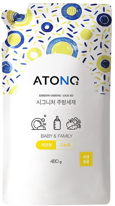 아토앤오투 시그니처 주방세제 레몬향 리필형 480g