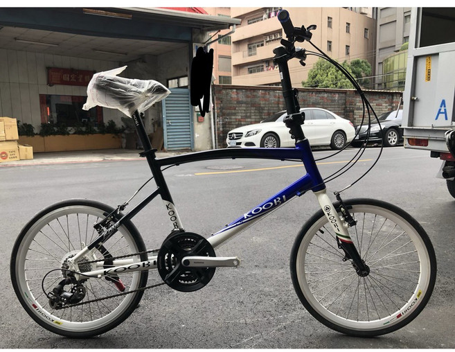 BIKEONE L10 LITE 鋁合金小徑車 SHIMANO 24速套件煞變合一小輪徑設計451平把公路車僅重12KG, 藍色, 1個