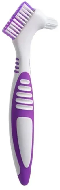 틀니 청소 브러시 브러쉬 ​​인조 치아 소프트 다층 강모 관리 안전한 칫솔 1pcs