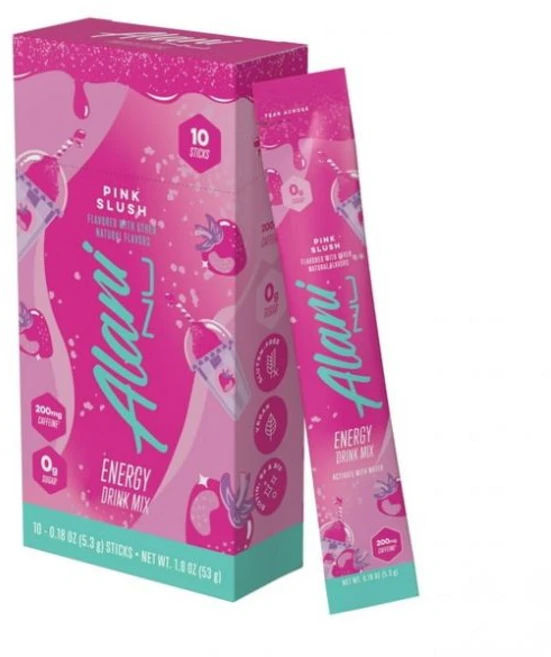 알라니 누 에너지 스틱 핑크 슬러시 10개입 200mg 카페인 무설탕, 알라니 누 에너지 스틱, 핑크 슬러시, 10개입, 20 - 쿠팡