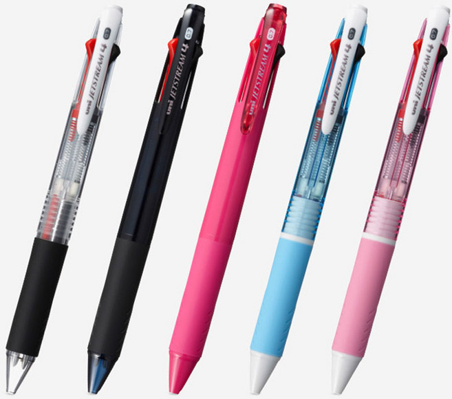 유니 제트스트림 4색 멀티펜 0.7mm 낱개 SXE4-500-07, 투명