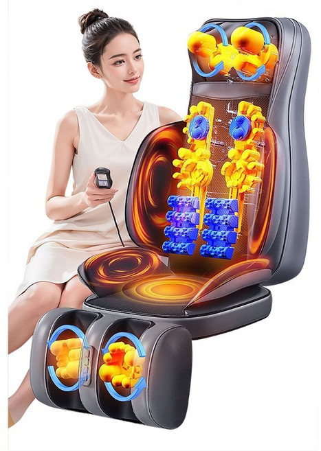 다기능 의자형 안마기 안마의자 가성비 온열 리모콘 전신 안마기 등마 허리 종아리 어깨 마사지기, TR-002