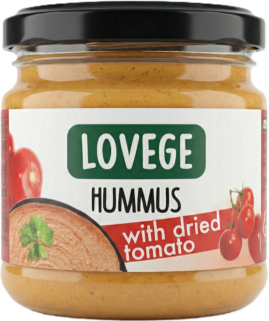 러베지 병아이콩 비건 후무스 드라이 토마토, 1개, 180g