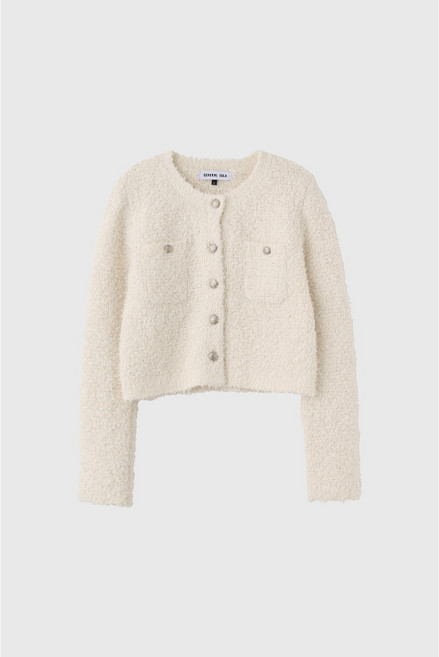 GENERAL IDEA 韓國女裝圈圈紗粗花呢針織外套 時尚百搭 展現優雅氣質