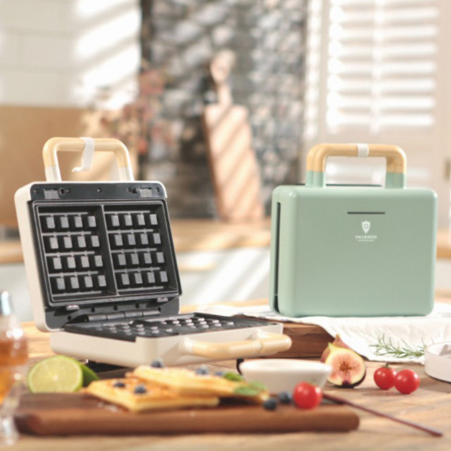 스와르미스 와플기 2구 플레이트 분리 세척 샌드위치메이커 와플기계