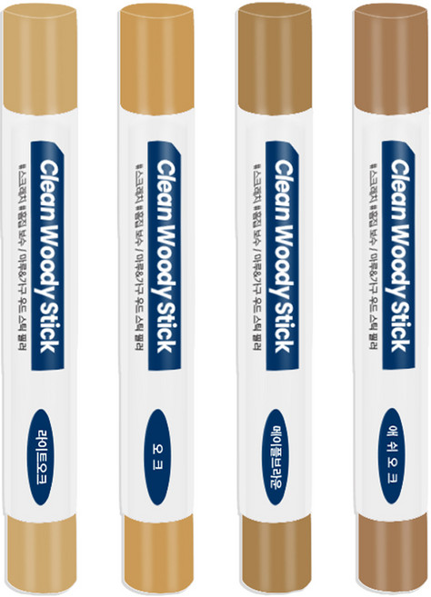 철물팩토리 우드필러 퍼티 흠집 마루바닥보수 메꿈제 4종, 1개, 라이트오크+오크+메이플브라운+애쉬오크