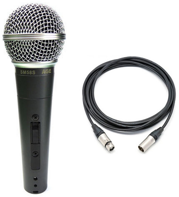 [대륙의실수]AGE SM58S 무상AS 5년 보컬.찬양.버스킹.shure sm58s급, C+USB 3M