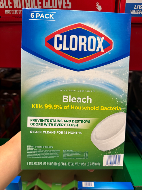 클로락스 토일렛볼 클리너 변기세정제 100gx6개 Clorox Ultra Clean Toilet Bowl Cleaner 6ct, 6개