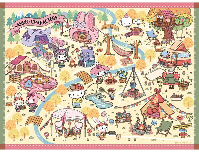 누니 500피스 직소퍼즐 산리오 캠핑장에 찾아온 가을, 토이앤퍼즐, 아이엔피