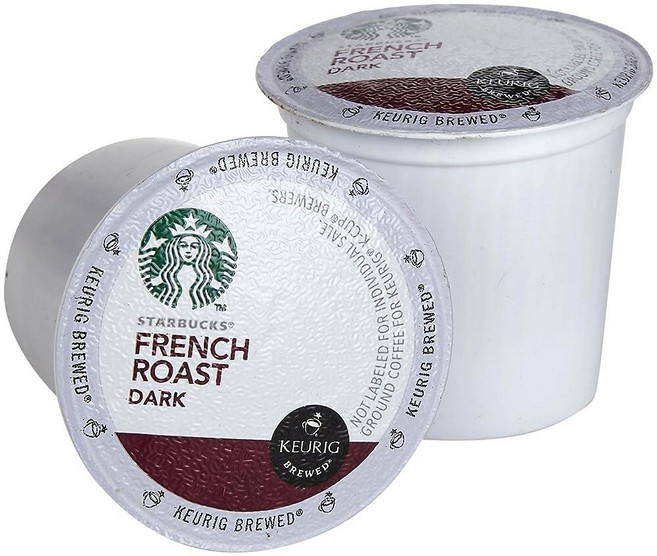 스타벅스 다크 프렌치 로스트 Keurig K-Cup 브루어용 K-Cup 포션 팩 16개
