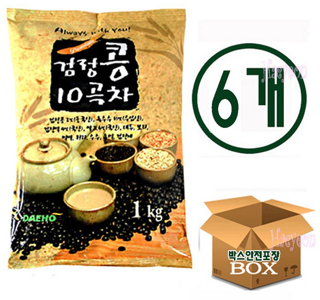 대호 검정콩 10곡차, 1kg, 6개