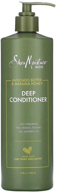 SheaMoisture 남성용 딥 컨디셔너 아보카도 버터 & 마누카 꿀 444ml(15fl oz), SheaMoisture남성용딥컨디셔너아보카도버터마누카꿀, 1개, 444ml - 쿠팡