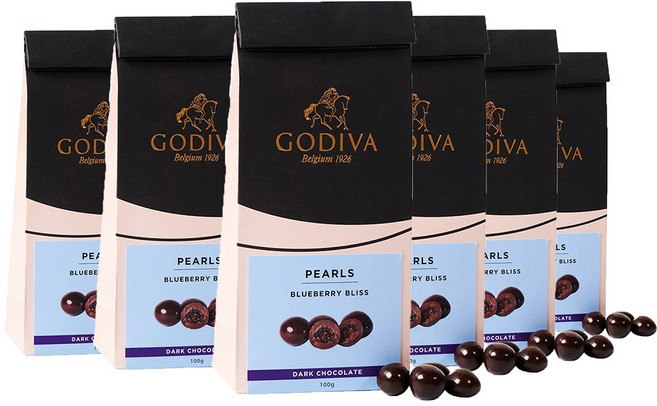 고디바 펄 다크초콜릿 블루베리 블리스 100g x 6팩