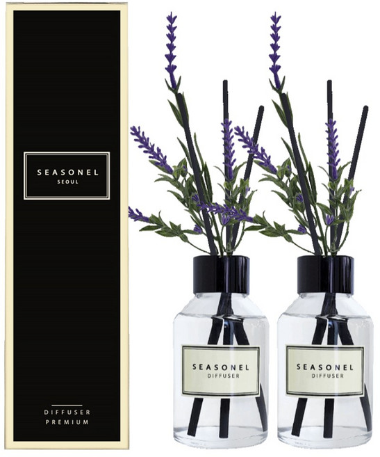 (1+1이벤트)시즈넬 플라워 디퓨저 100ml 라벤더꽃, 2개, 자스민 민트