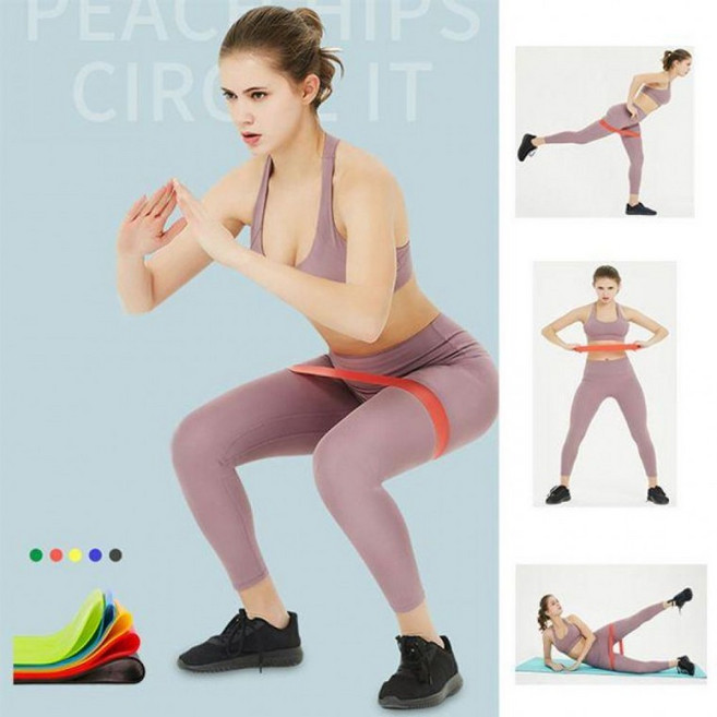 홈트 스쿼트 탄력 밴드 운동용 요가 힙업 루프 라텍스 엉짱 필라테스 스트레칭 근력 헬스, 1개, 3_블루500x50x0.5mm