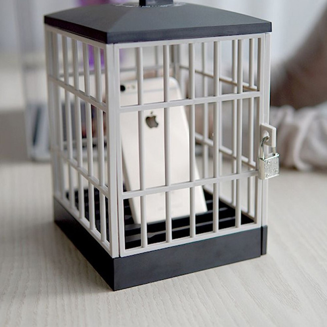 핸드폰 감옥 스마트폰 보관함 상자 잠금장치 알림 타이머 휴대폰 거치대 공부 모임 집중, 1개, 타이머형 그레이