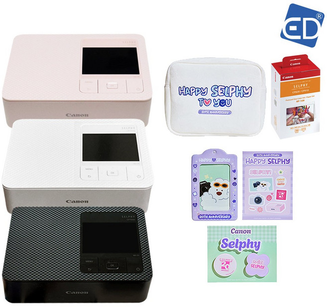 캐논 포토프린터 셀피 CP1500+RP-108 인화지+20주년 한정판사은품 /ED, 핑크