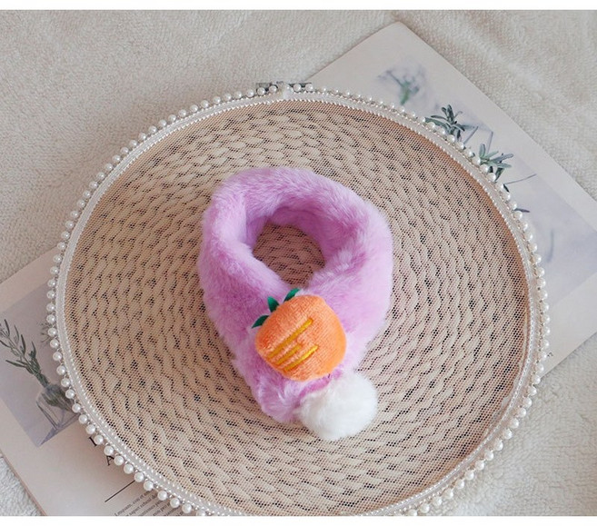 까마느 강아지 목도리 스카프 머플러 고양이 넥워머 악세사리, 1개, 보라색