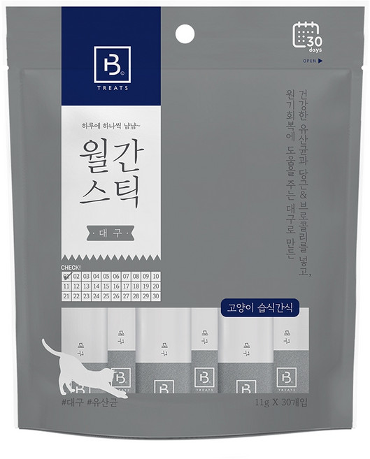 월간스틱 고양이 습식간식 30개입, 30개, 대구