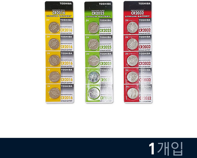 도시바 TOSHIBA CR2016 CR2025 CR2032 (1개입), CR2025 (1개입), 1개