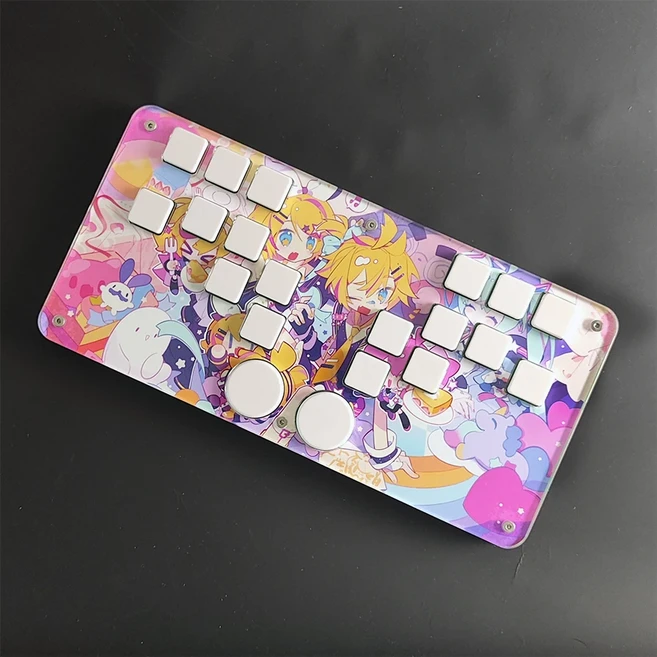 DJMAX 기계식 키보드 로우 프로파일 스위치 음악 게임 컨트롤러 맞춤형 액세서리 주변기기, 01 QMK, 01 E