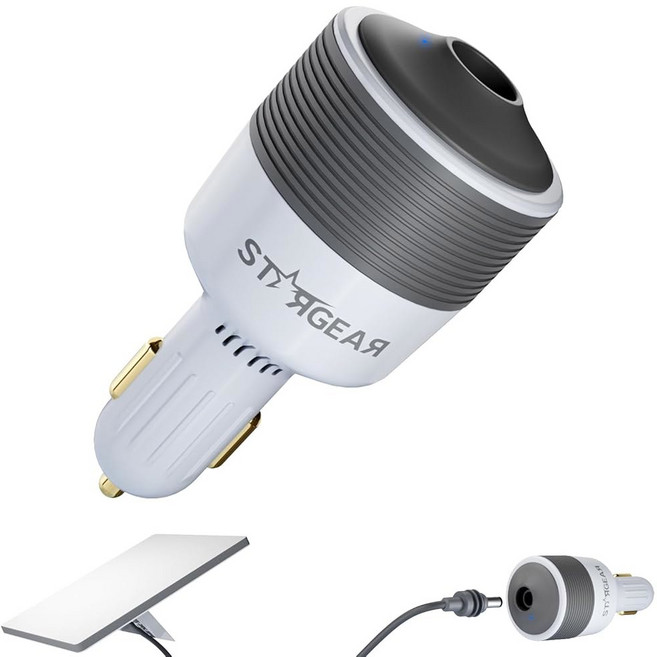 스타기어 스타링크 미니 카 어댑터 12V ~ 24V DC 스텝 업 컨버터 60W 차량용 라이터 어댑터 어댑터는 16개의 AWG 공식 30M을 지원하며 RV 보트 트레일러에, White, 1개