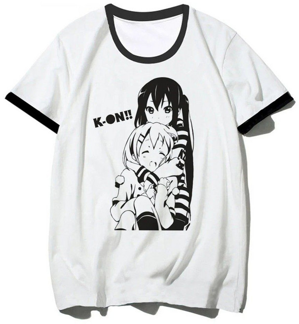 K-on티셔츠 케이온굿즈 히라사와유이 아키야마미오 남성 여성 케이온티셔츠 애니메이션티셔츠