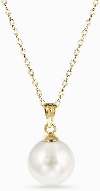 에버링 14K 금 목걸이 백진주 그레이스펄 10mm_NPEE4002 Gold Necklace Gift