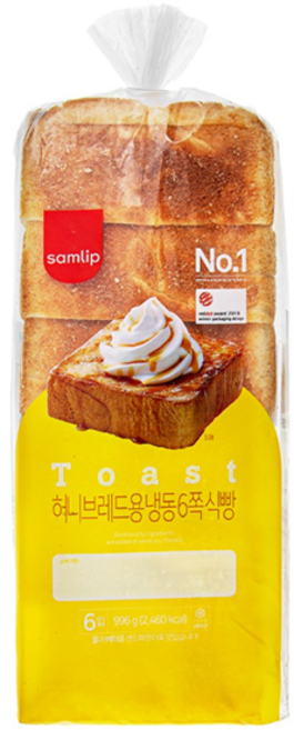 샤니 삼립 허니브레드용 냉동 6쪽식빵 식빵, 996g, 1개