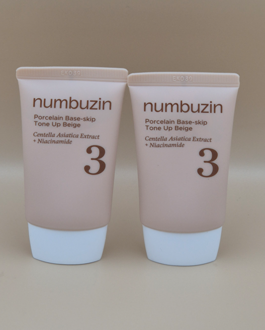 넘버즈인 3번 도자기결 파데스킵 톤업베이지 SPF50+ PA++++, 35ml, 2개