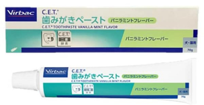 빌백 재팬 CET 치약 페이스트 강아지 고양이용 바닐라 민트 맛 70g, 1개