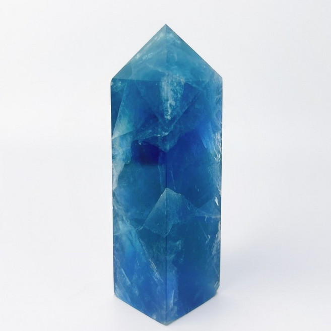 螢石柱 湖綠 蔚藍 浪花 帶彩虹光 黃螢石 綠螢石 藍螢石 紫螢石 紅橘, 1個