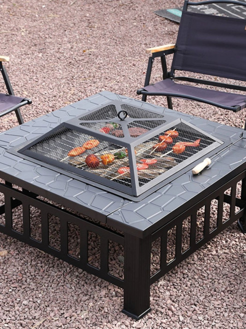 야외 화로 테이블 화로대 바비큐 캠핑 바베큐 펜션 모닥불 식탁, G-Mite 카키 대형