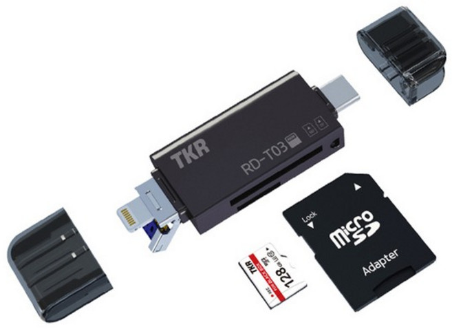 3IN1 멀티 카드리더기 RD-T03 TKR, 1개, 단품