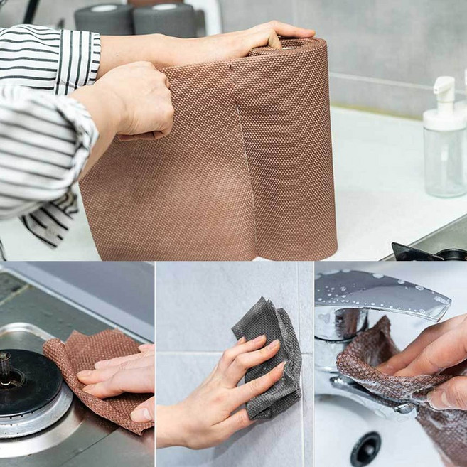 일회용수세미 천연 주방수세미 뽑아쓰는 친환경수세미 1+1, 2개, 1세트, 브라운(1+1)