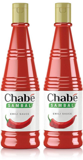 샤베 삼발 칠리 핫소스 10.9온스(2팩) 매콤한 스리라차 스타일 MSG 없음 글루텐 프리 칠리 & 마늘로 만든 할랄, 2 Count (Pack of 1)