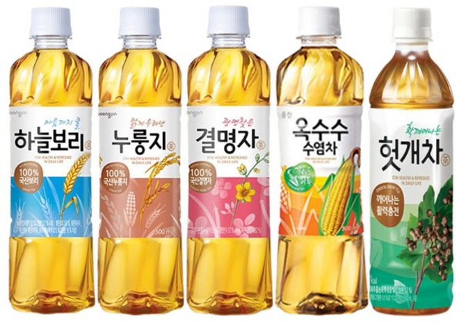 웅진식품 차음료 하늘보리4+누룽지차4+옥수수수염차4+결명자차4+헛개차4, 20개, 500ml