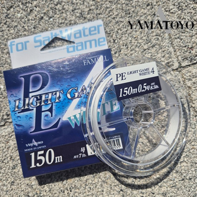 야마토요 PE 라이트게임 화이트 4합사 150m 볼락합사 아징 쏘가리 합사줄, 1개