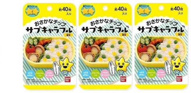 일본 반다이 별 모양 어묵칩 카라후루 캬라후루, 500mg, 3개