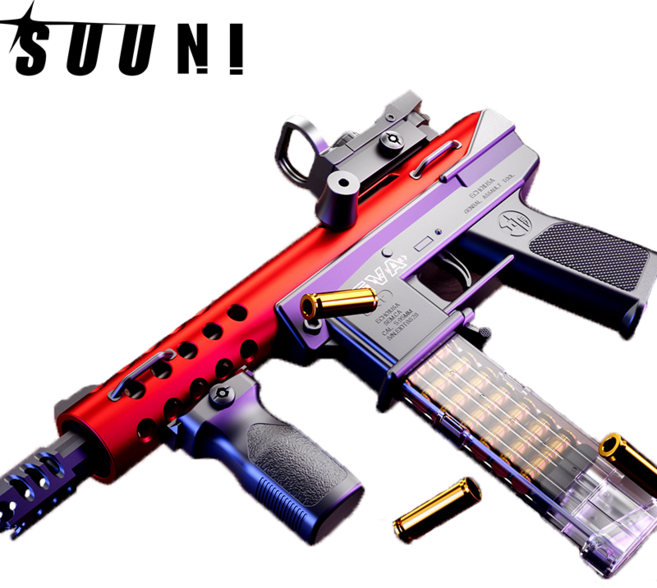 SUUNI TEC-9 기관단총 수동 탄피 배출 장난감총 어린이 장난감총, 1개